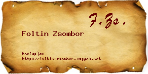 Foltin Zsombor névjegykártya